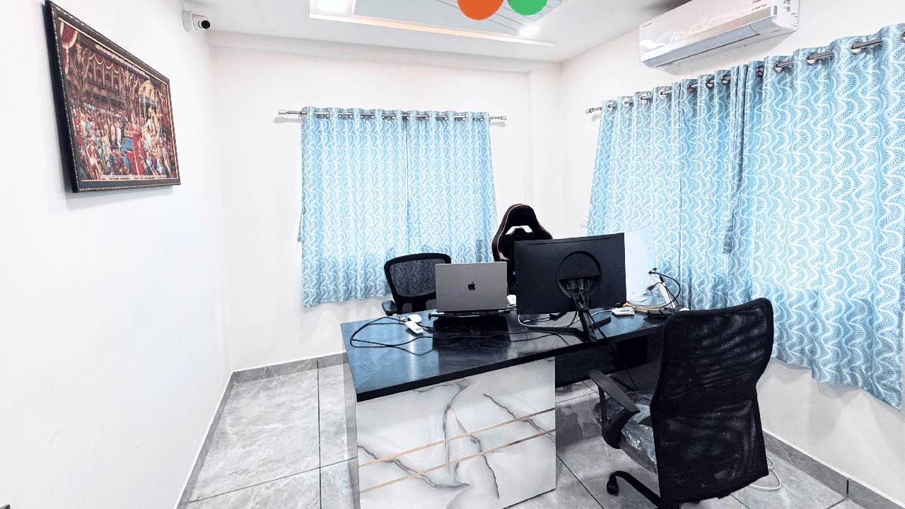 Team working on robotics solutions at Kalpraj Solutions office