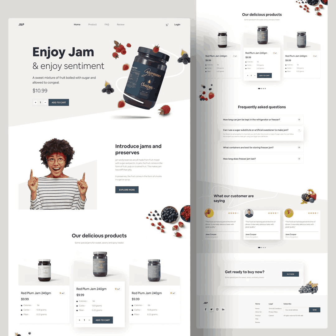 Creative agency website template with bold typography