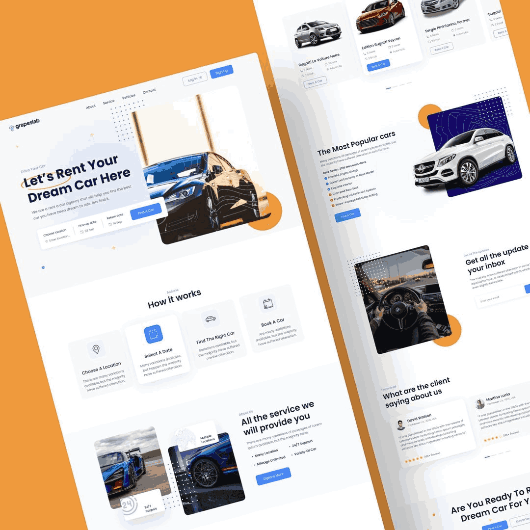 Portfolio website design template for designers and freelancers
