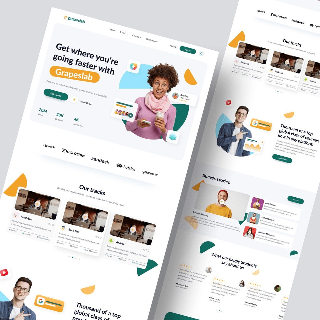 Cafe and coffee shop website template with menu design