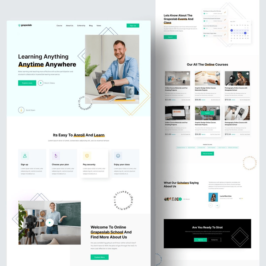 Freelancer portfolio website template with case studies