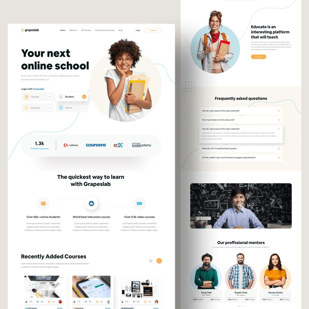 Software as a service (SaaS) landing page template