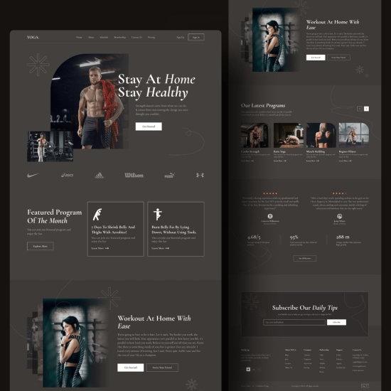 Real estate website template showcasing property listings