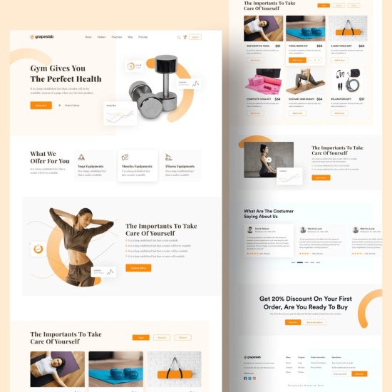 Event management website template with registration form