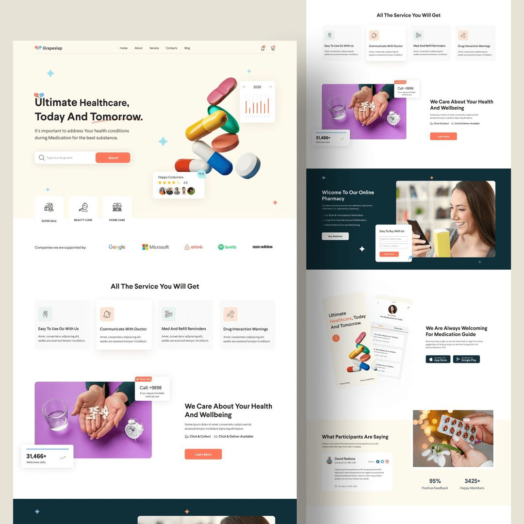 Online grocery shopping website template