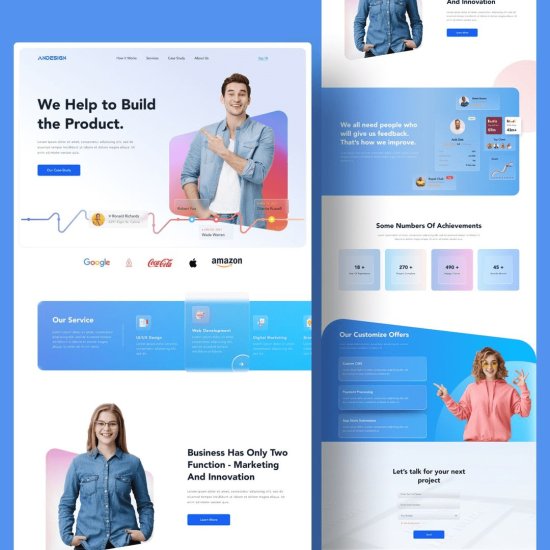 Fitness and gym website template with class schedules
