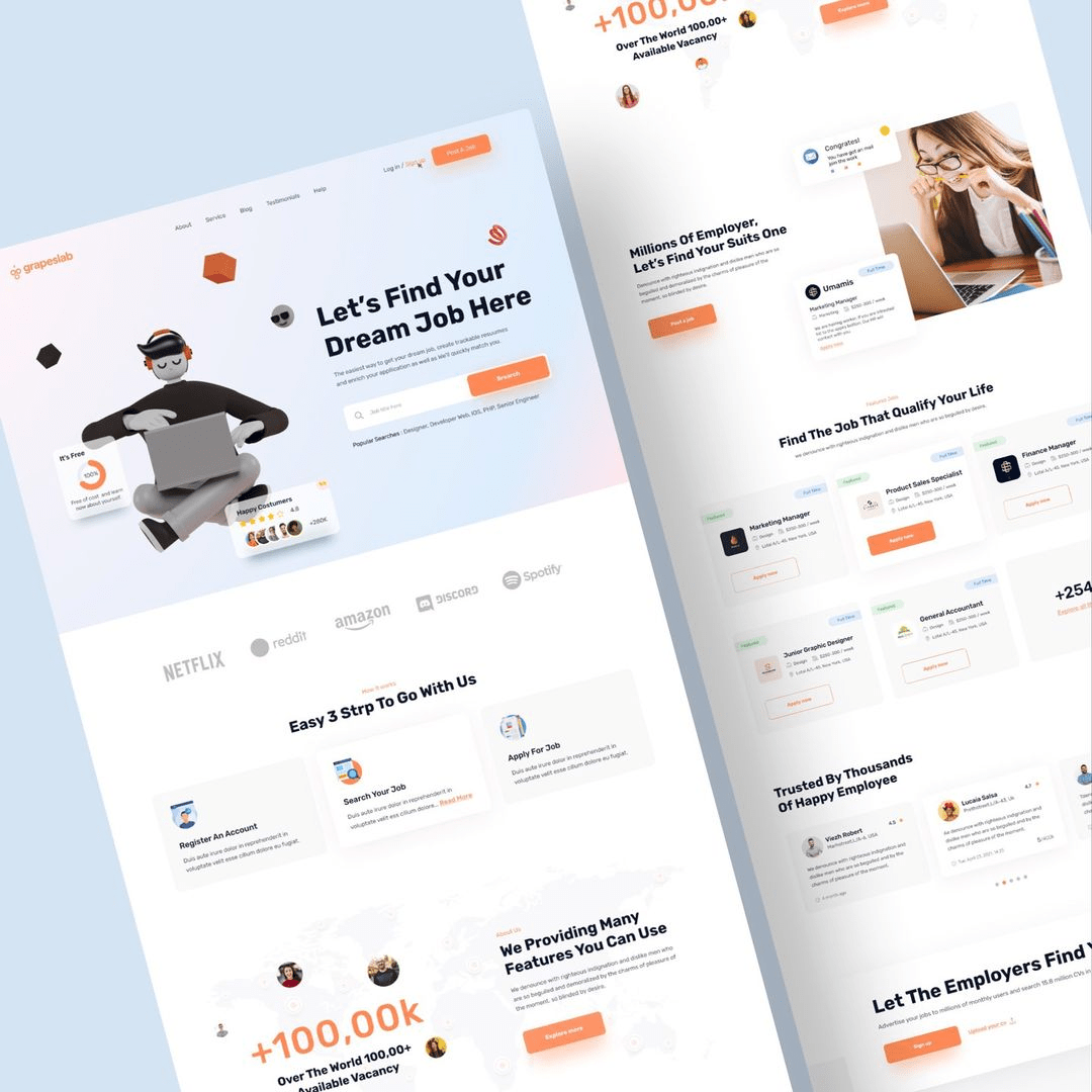 Travel agency website template with destination highlights