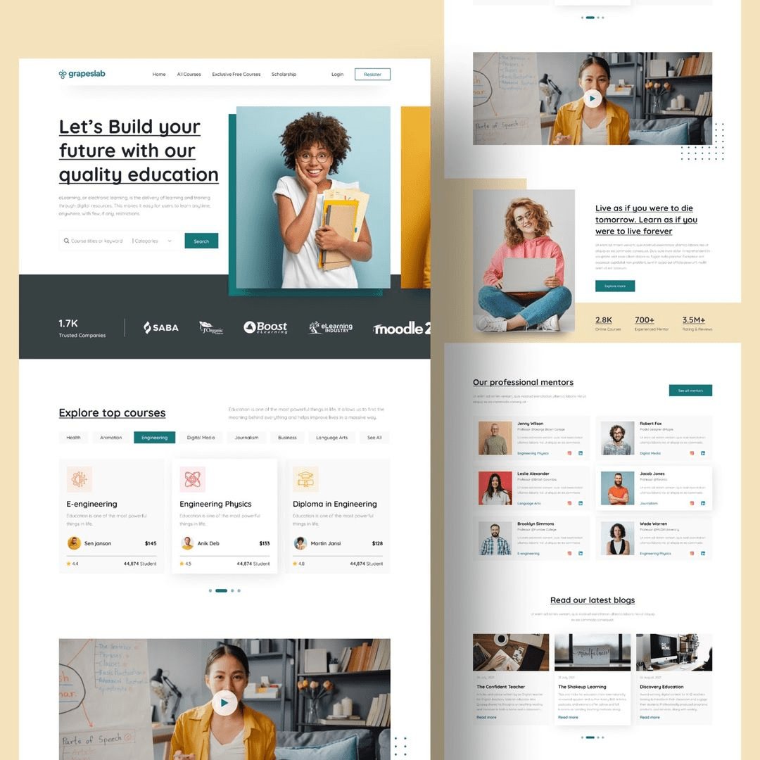 NGO website template with community projects
