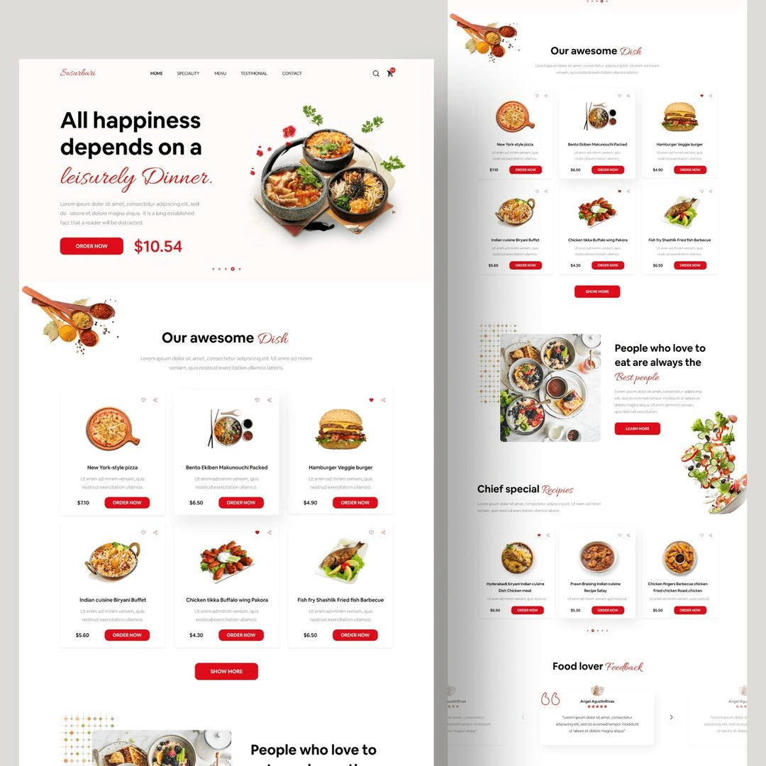 Furniture e-commerce website template with product showcase