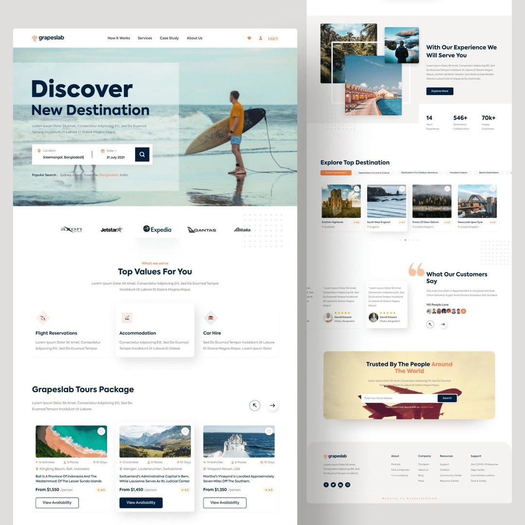 Online bookstore website template with shopping cart