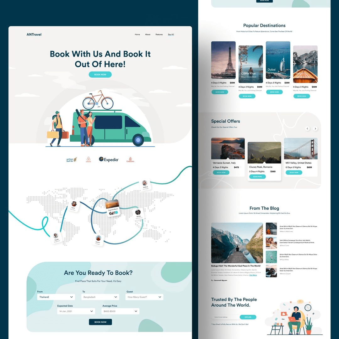 Startup pitch landing page template
