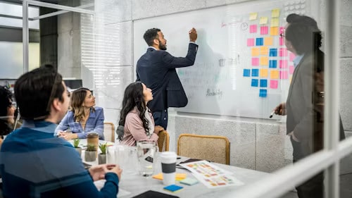 Agile software development with flexible process and regular updates